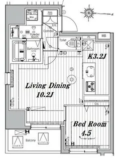 メイクスデザイン入谷Ⅱ【4階】の間取り