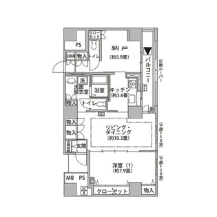 東雲キャナルコートCODAN20号棟【5階】の間取り