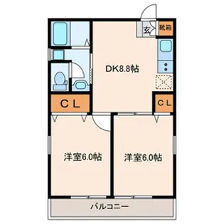 メゾン町田Ⅱ【1階】の間取り