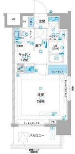 ジェノヴィア両国Ⅱグリーンヴェール【5階】の間取り