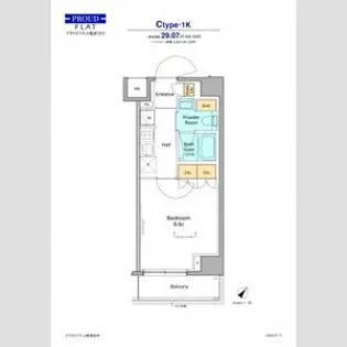 プラウドフラット根津谷中【3階】の間取り