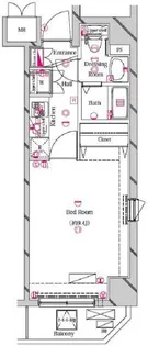 AQUA PRIME TOWER OSHIAGE【5階】の間取り