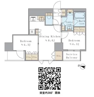 BRILLIA IST 両国【5階】の間取り