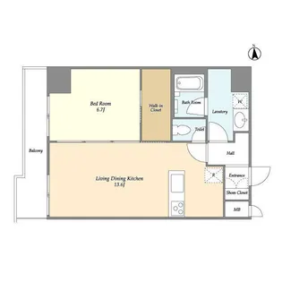 ザ・グローヴ浅草【5階】の間取り