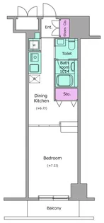 レジディア上野御徒町【10階】の間取り
