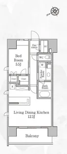 パークフラッツ浅草橋【9階】の間取り