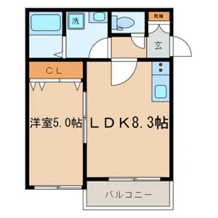 メープルコート【1階】の間取り