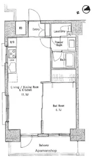 SOCIETY KURAMAE【8階】の間取り