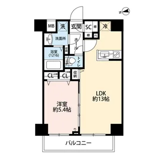 プレール・ドゥーク浅草Ⅴ【9階】の間取り