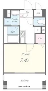 プリムヴェール蔵前【2階】の間取り