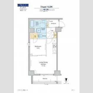 プラウドフラット両国イースト【7階】の間取り