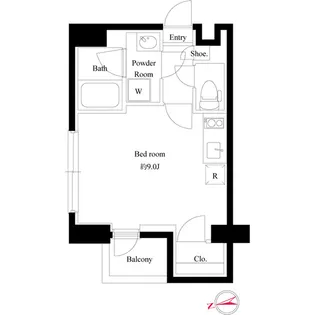 アズールコート町屋パサージュ【3階】の間取り