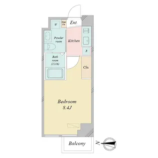 プライムアーバン両国【1階】の間取り