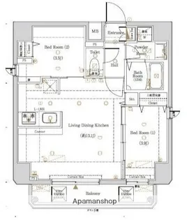 KNOTS浅草【10階】の間取り