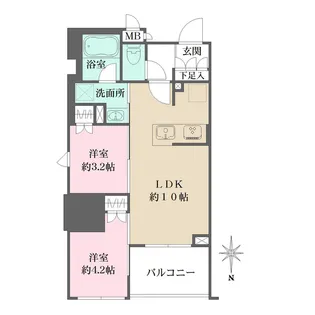 ルフォンプログレ元浅草マークス【2階】の間取り