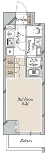 COCOーCHILL KAMEARI【6階】の間取り