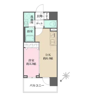 パークフラッツ蔵前【5階】の間取り
