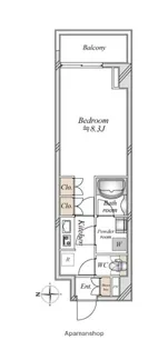 東京都台東区東浅草1丁目【マンション】の間取り