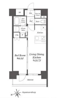 プレサンスブルーム浅草【5階】の間取り