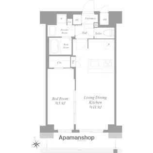 プレサンスブルーム浅草【6階】の間取り