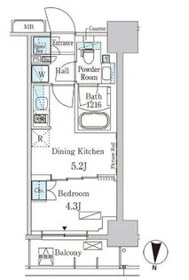 パークアクシス両国スクエア【7階】の間取り