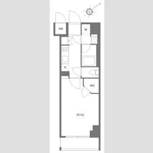 ケーディーエックスレジデンス豊洲【3階】の間取り