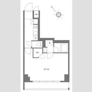 ケーディーエックスレジデンス豊洲【6階】の間取り