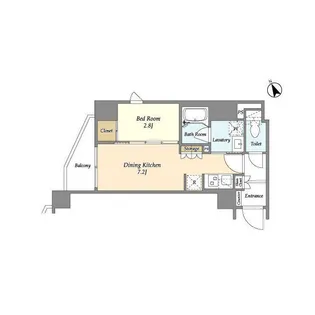 アジュールテラス門前仲町【4階】の間取り