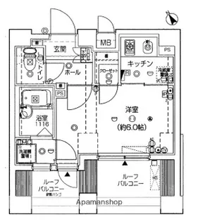 東京都江東区古石場1丁目【マンション】の間取り