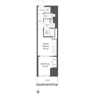 東京都江東区塩浜2丁目【マンション】の間取り