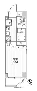 1Kの間取り画像
