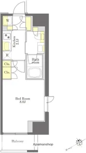 プライムメゾン浅草橋【7階】の間取り