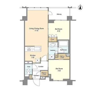 ラティエラ両国【10階】の間取り