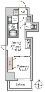 グランカーサ大島【0806号室】の間取り