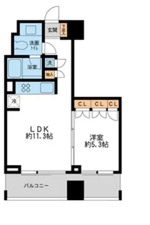 プロスペクトKALON三ノ輪【11階】の間取り