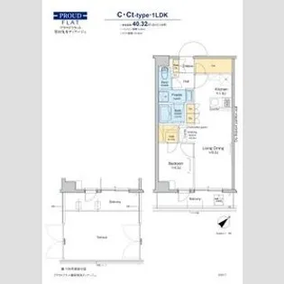 プラウドフラット墨田曳舟ディアージュ【1階】の間取り