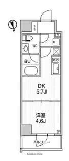 ALTERNA浅草【6階】の間取り