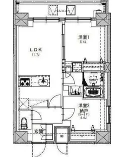 SーRESIDENCE両国SEREA【8階】の間取り