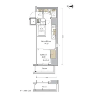 アーバネックス森下WEST【6階】の間取り