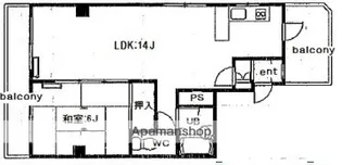 東京都江東区越中島2丁目【マンション】の間取り
