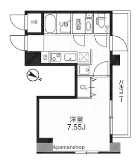 ブランセ森下【8階】の間取り