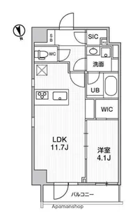 ALTERNA浅草【7階】の間取り