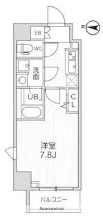 ALTERNA亀戸Ⅱ【6階】の間取り