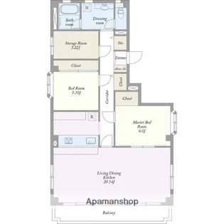 FREESIA ASAKUSA【2階】の間取り