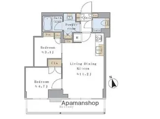 プライマル元浅草【8階】の間取り