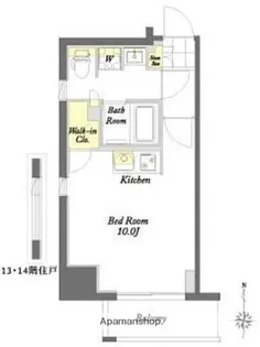 プライムメゾン蔵前【12階】の間取り