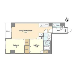 アルファコート町屋【3階】の間取り