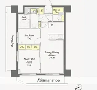 ディームス根岸(旧ブランシエスタ台東根岸)【6階】の間取り