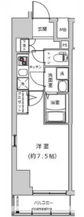 ライジングプレイス西浅草【3階】の間取り