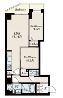 GRANPASEO菊川【603号室】の間取り